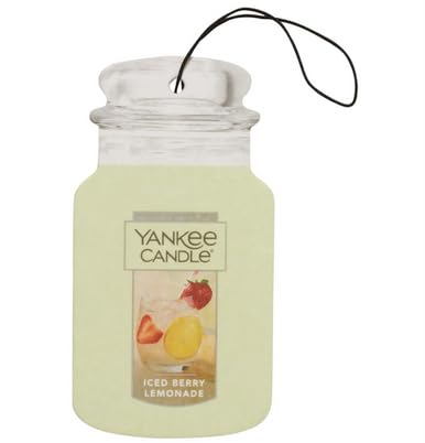 Yankee Candle Classic Paper Car Jar Air Freshener, Hanging Car Freshener, Long Lasting Car Fragrance, Midsummer’s Night (Pack of 6)