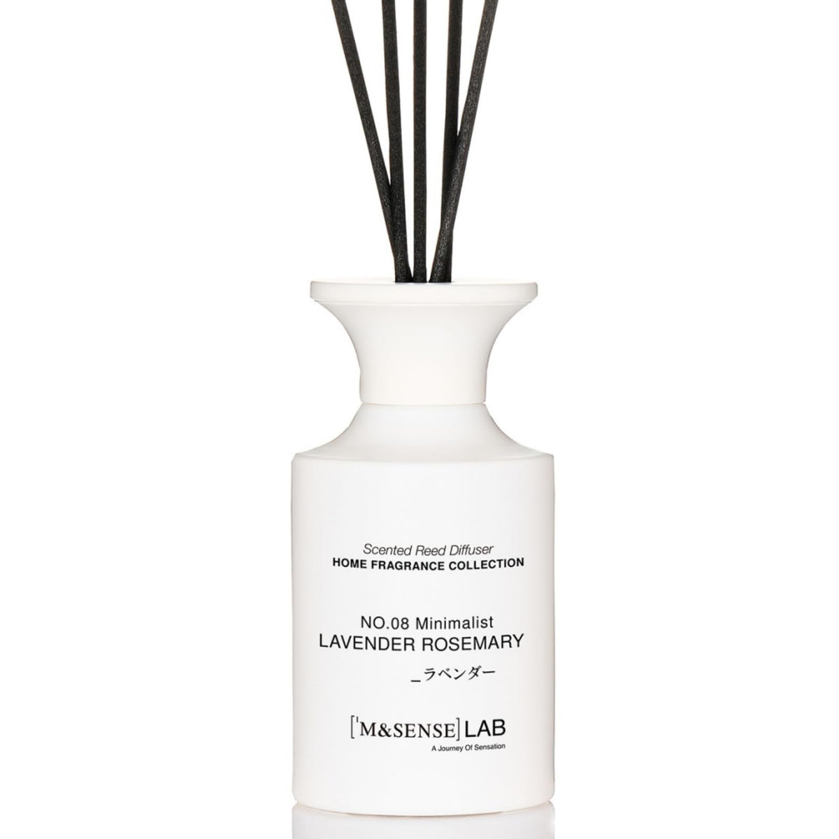M&SENSE Minimalist Large Reed Diffuser 300ml, Vanilla Sandalwood Scented with Natural Essential Oils, Long Lasting with 7 Sticks, Non-Toxic Home Fragrance for Bedroom, Bathroom Decor