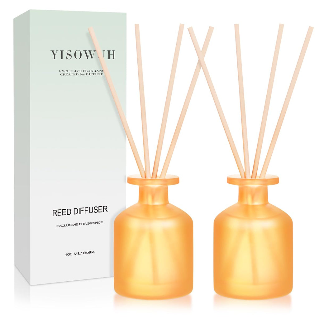 Reed Diffuser for Home, Clean Linen Scent 3.38oz (100ml)*1 Pack Essential Oil Reed Diffuser Set with 8 Sticks, Long Lasting Air Freshener for Bathroom Bedroom Living Room, Home Decor & Gifts