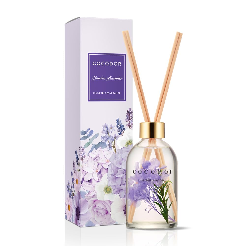 COCODOR Lavender Reed Diffuser/Garden Lavender / 6.7oz(200ml) / 1 Pack/Home Decor & Office Decor, Fragrance and Gifts