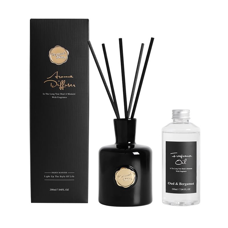 White Musk Reed Diffuser, Long Lasting Essential Oil Home Fragrance