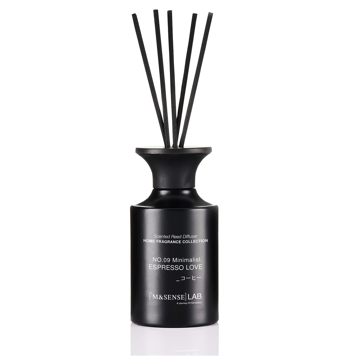 M&SENSE Minimalist Large Reed Diffuser 300ml, Vanilla Sandalwood Scented with Natural Essential Oils, Long Lasting with 7 Sticks, Non-Toxic Home Fragrance for Bedroom, Bathroom Decor