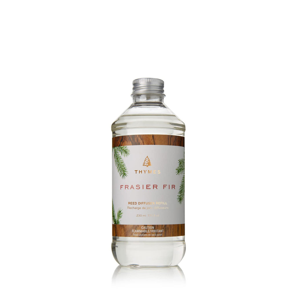 Thymes Reed Diffuser Oil Refill – Fragrance Oil for Diffuser Refill – Flameless Home Fragrance Products – Home Luxury Scents with Notes of Crisp Fir, Cedarwood & Sandalwood (Frasier Fir, 7.75 fl oz)