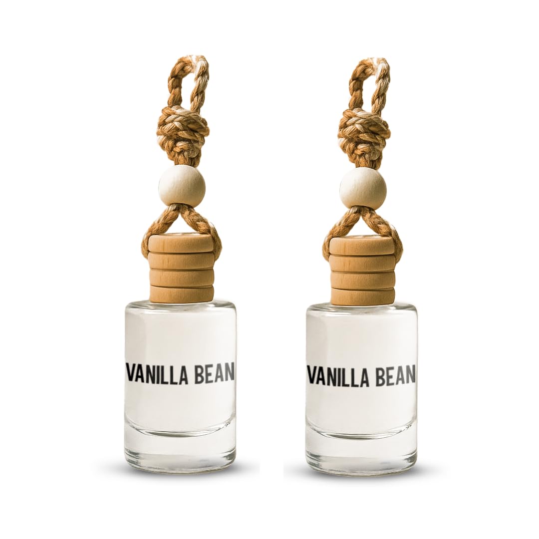 Amber & Vanilla Hanging Car Air Freshener & Oil Diffuser, 2-Pack