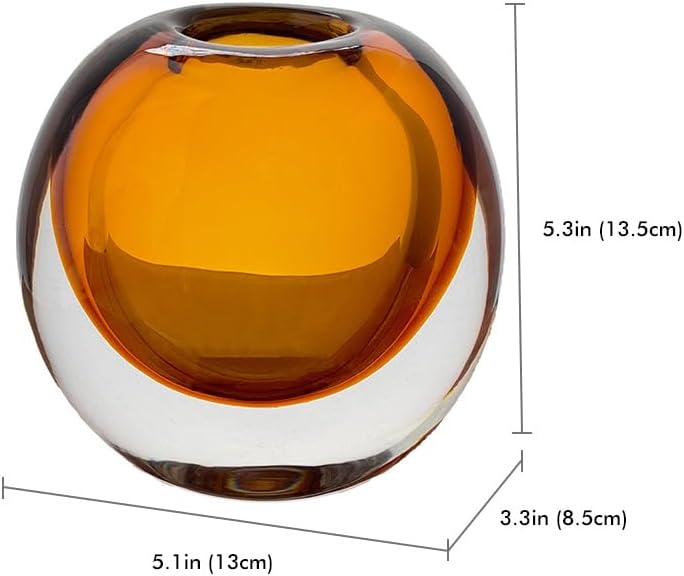Amber Glass Vase, DIY Empty Reed Diffuser Bottle for Essential Oils, 200mL, Aromatherapy, Modern Home Decor, AV1533