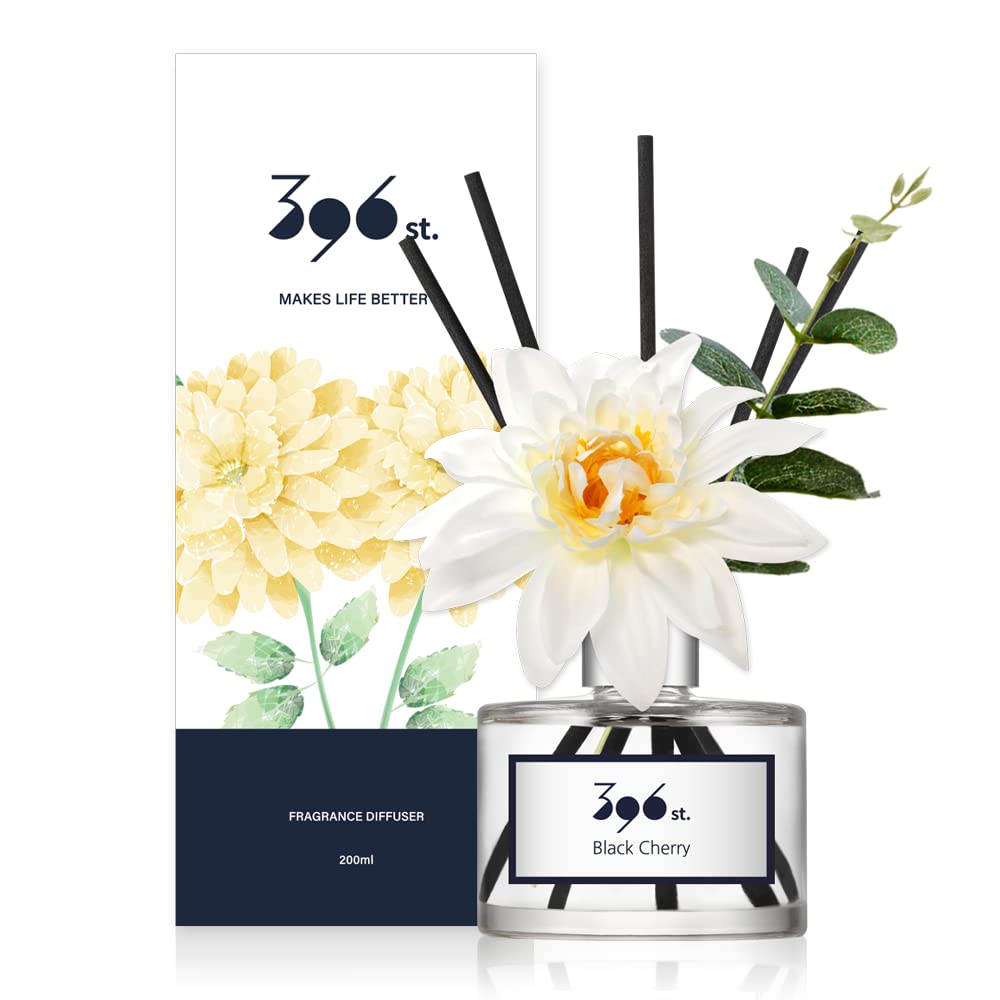 396 st. Rose Flower Reed Diffuser, Red Rose, 200ml(6.7oz) / Reed Diffuser Sets, Home Fragrance, Scented Oils, Home & Bathroom Décor