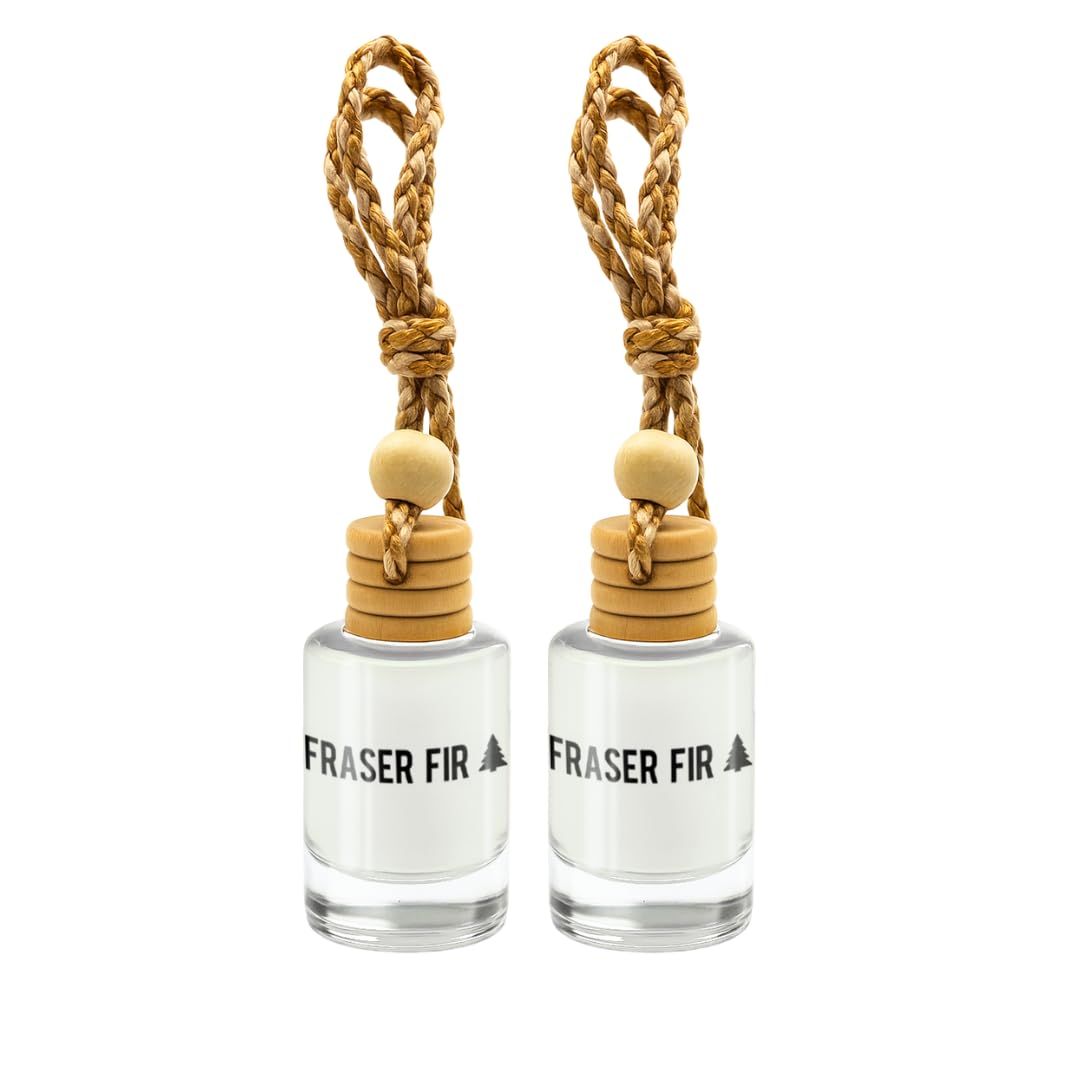 Amber & Vanilla Hanging Car Air Freshener & Oil Diffuser, 2-Pack