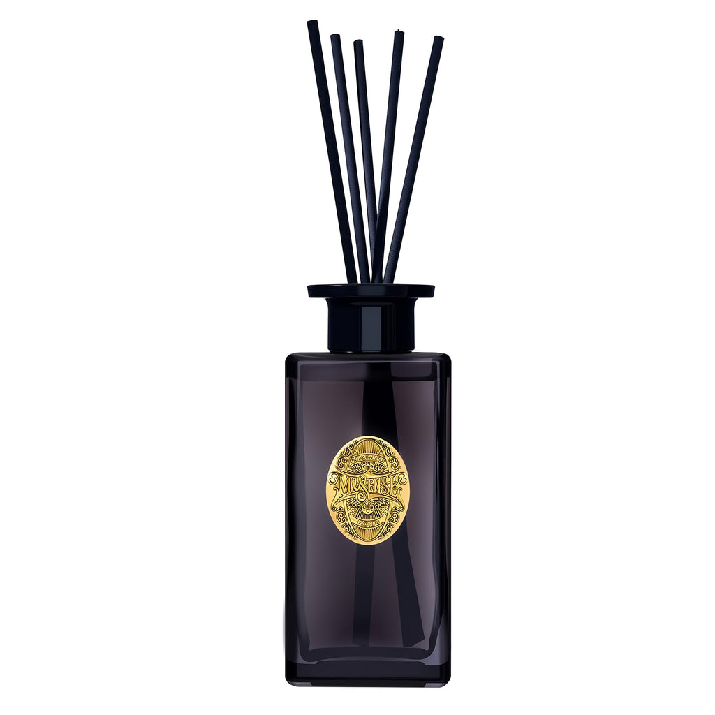 M&SENSE 6.3 oz Large Reed Diffuser Set | Tobacco Teakwood Scent Oil Diffuser with Sticks | Hotel Collection Non-Toxic Essential Oil |for Bedroom Bathroom Living Room