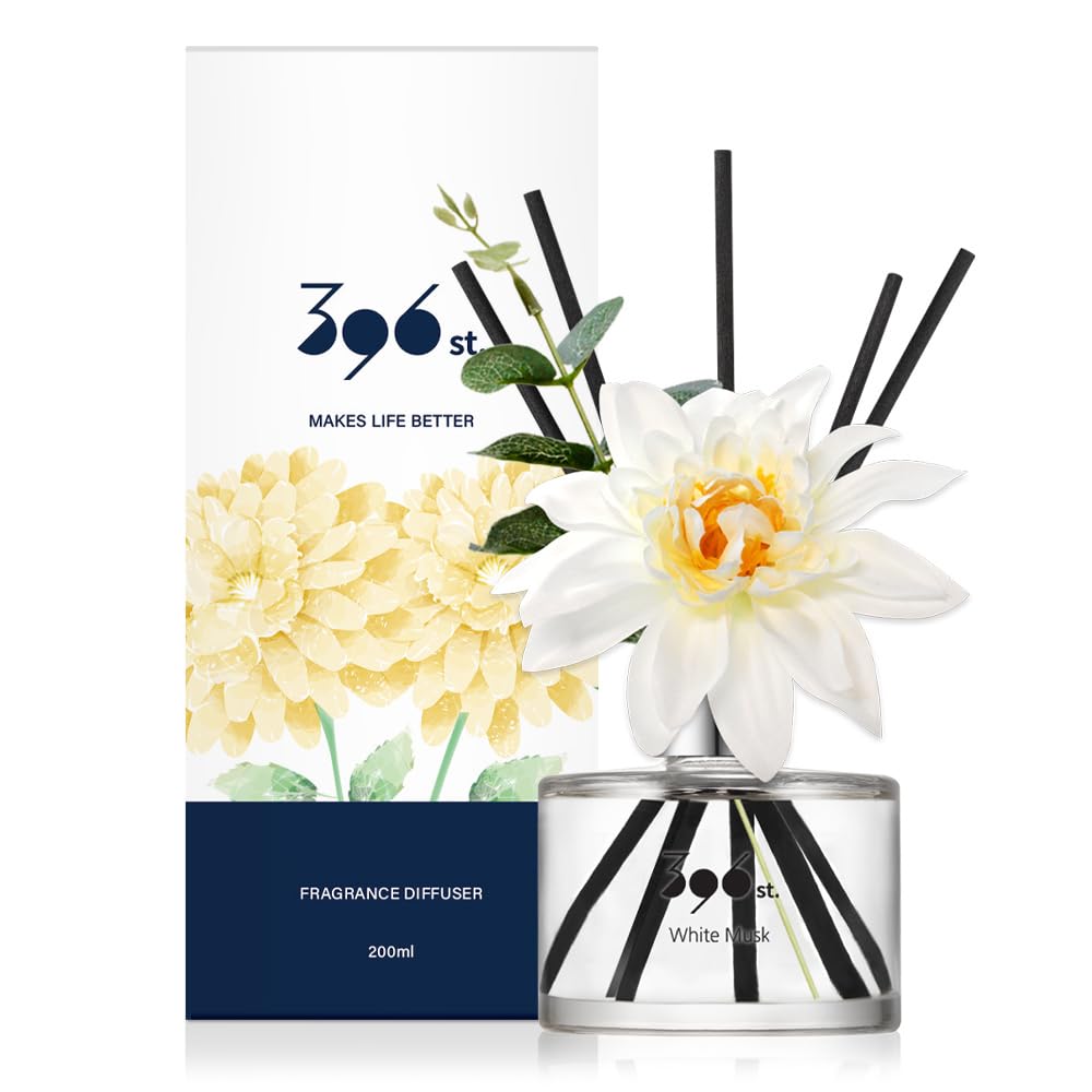 396 st. Rose Flower Reed Diffuser, Red Rose, 200ml(6.7oz) / Reed Diffuser Sets, Home Fragrance, Scented Oils, Home & Bathroom Décor
