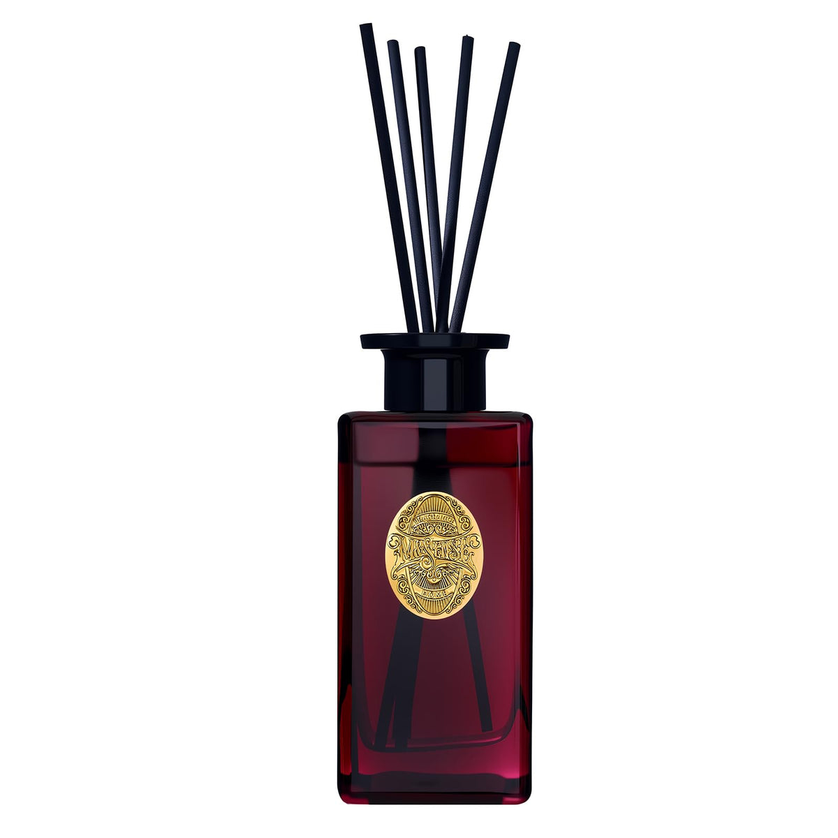 M&SENSE 6.3 oz Large Reed Diffuser Set | Tobacco Teakwood Scent Oil Diffuser with Sticks | Hotel Collection Non-Toxic Essential Oil |for Bedroom Bathroom Living Room