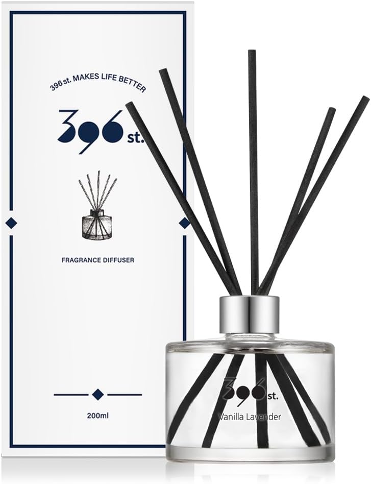 396 st. Reed Diffuser, Vanilla Lavender, 200ml(6.7oz) / Reed Diffuser Sets, Home Fragrance, Scented Oils, Home & Bathroom Décor