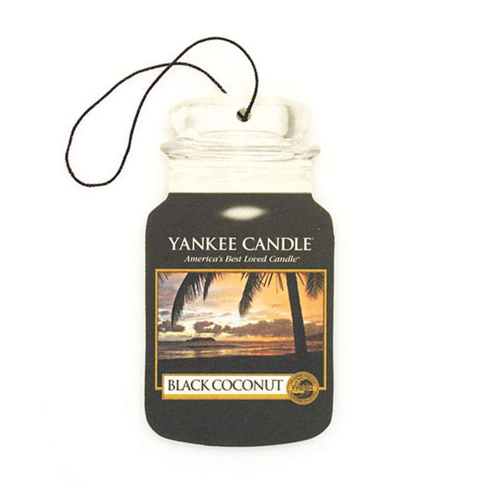 Yankee Candle Classic Paper Car Jar Air Freshener, Hanging Car Freshener, Long Lasting Car Fragrance, Midsummer’s Night (Pack of 6)