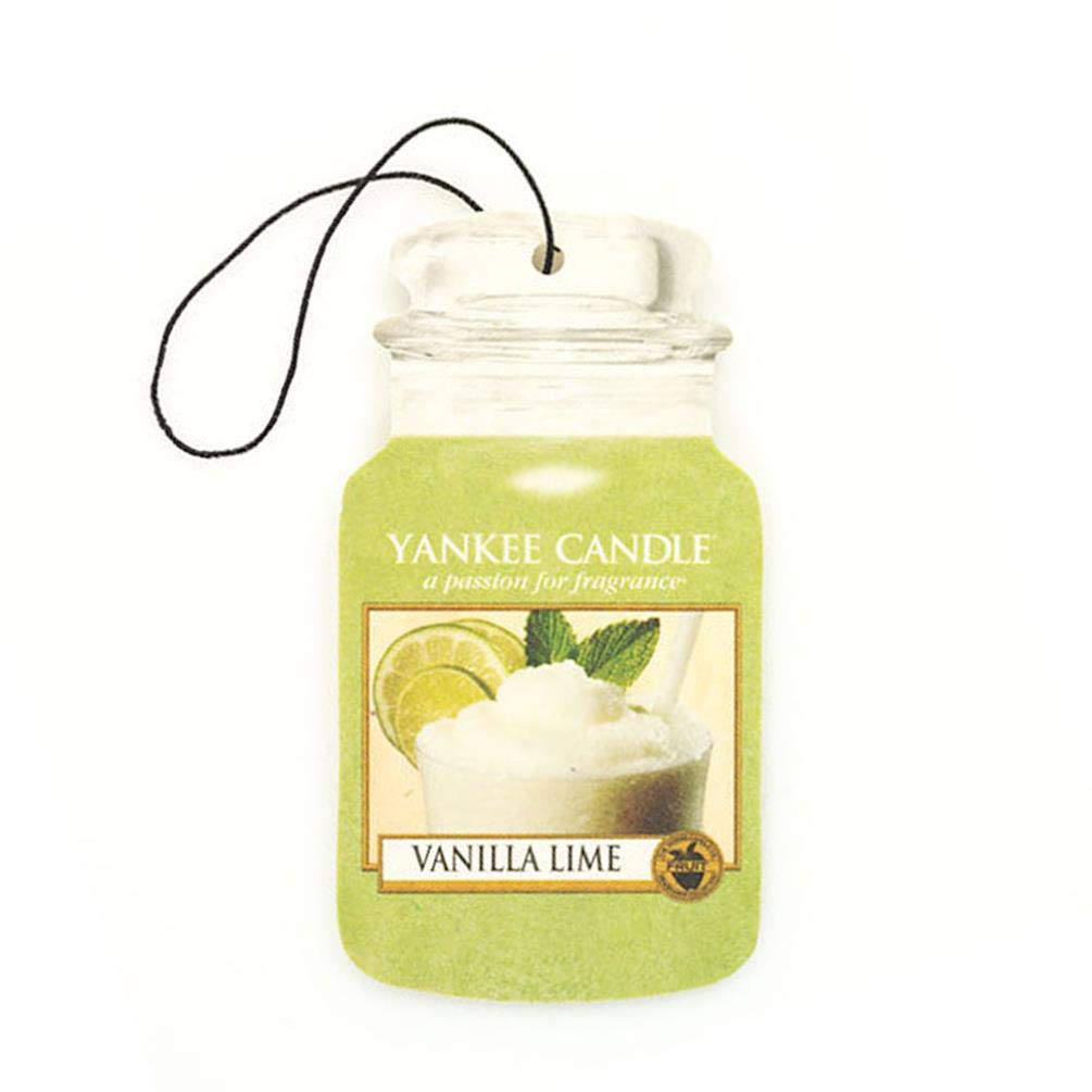 Yankee Candle Classic Paper Car Jar Air Freshener, Hanging Car Freshener, Long Lasting Car Fragrance, Midsummer’s Night (Pack of 6)