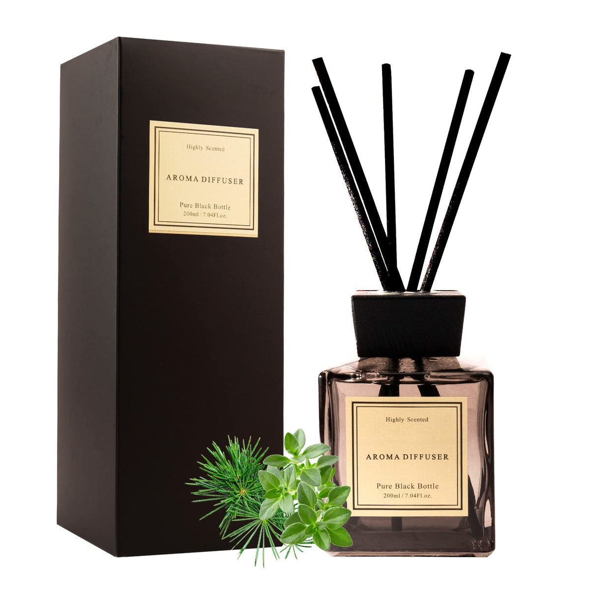 XEPTLE Hotel Colletion Reed Diffuser, Clean White Floral Fragrance with Bergamot & Warm White Musk, Air Freshener, Home Fragrance Diffuser with 5 Reeds for Bedroom Bathroom Office Décor, 7.04oz, Green