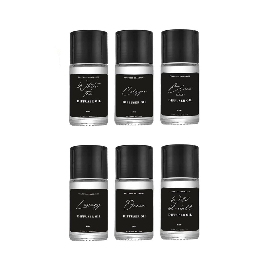 Featwell Car Air Freshener, Three Adjustable Modes Intelligent Car Aroma Diffuser, Rechargeable Car Aroma Diffuser, Black