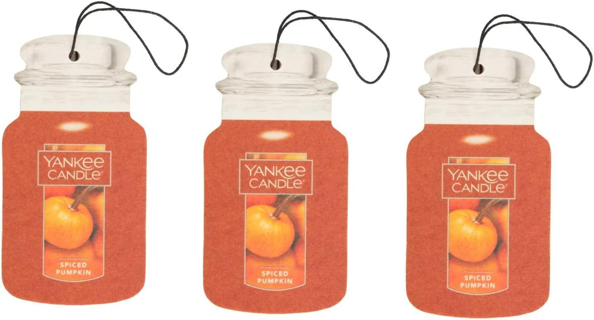 Yankee Candle Classic Paper Car Jar Air Freshener, Hanging Car Freshener, Long Lasting Car Fragrance, Midsummer’s Night (Pack of 6)