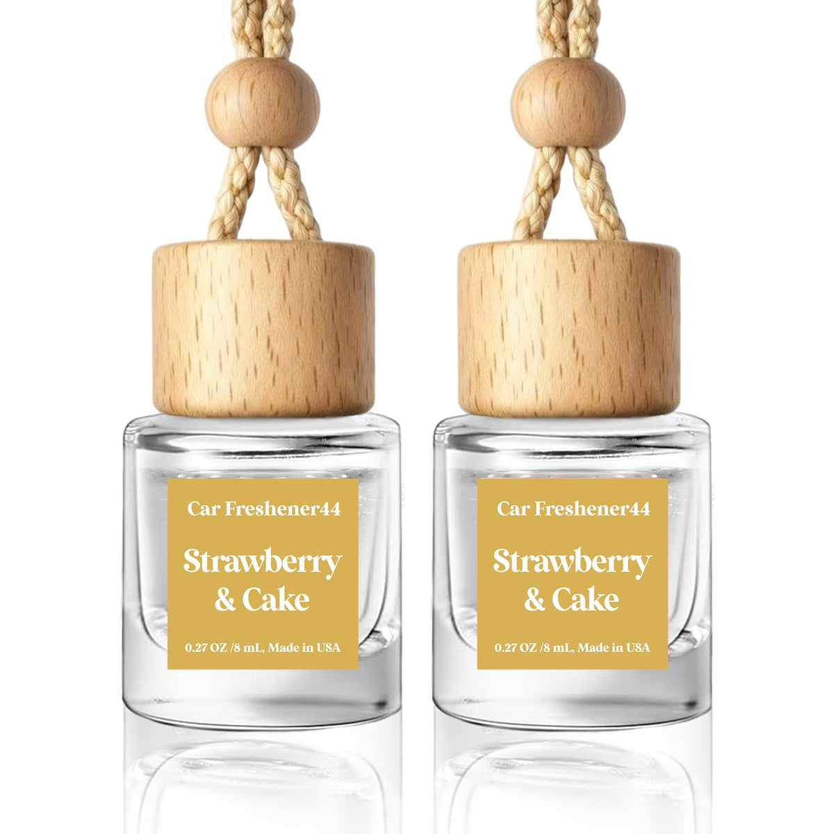 HoogaLife Car Air Freshener Diffuser 2 Pack Hanging Air Freshener Diffuser - Pink Sparkle Champagne Fragrance Oil Air Diffuse r for Car, 45+ Days Long Lasting Fragrance Made in USA (P38)