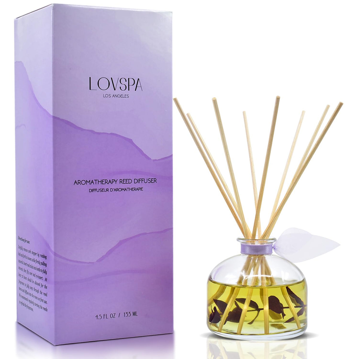 Reed Diffuser Set, Pumpkin Vanilla Chai Scented Oil Diffuser with Sticks, Home Fragrance Accessories for Bathroom Shelf Decor, Aroma Diffusers for Home or Office Fall Decor, USA Made