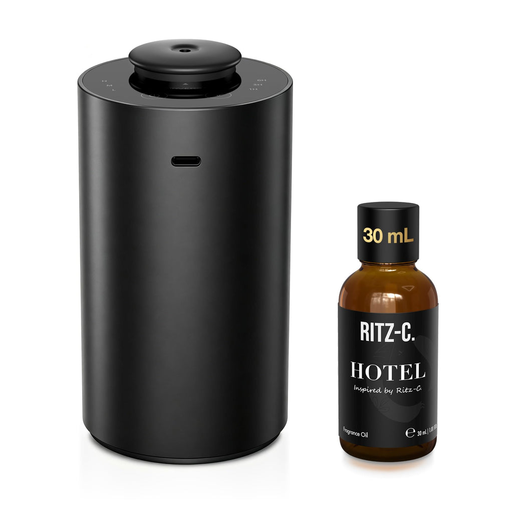 Airversa ADX Waterless Essential Oil Diffuser Starter Kit, Black
