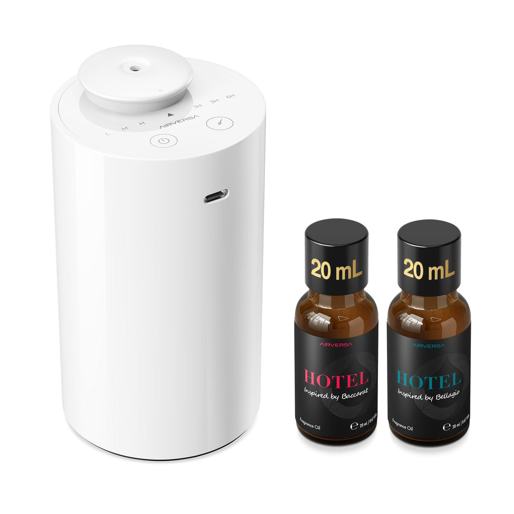 Airversa AN6 Waterless Diffuser for Essential Oil for Home, Room, Black