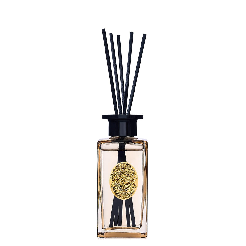 M&SENSE 6.3 oz Large Reed Diffuser Set | Tobacco Teakwood Scent Oil Diffuser with Sticks | Hotel Collection Non-Toxic Essential Oil |for Bedroom Bathroom Living Room