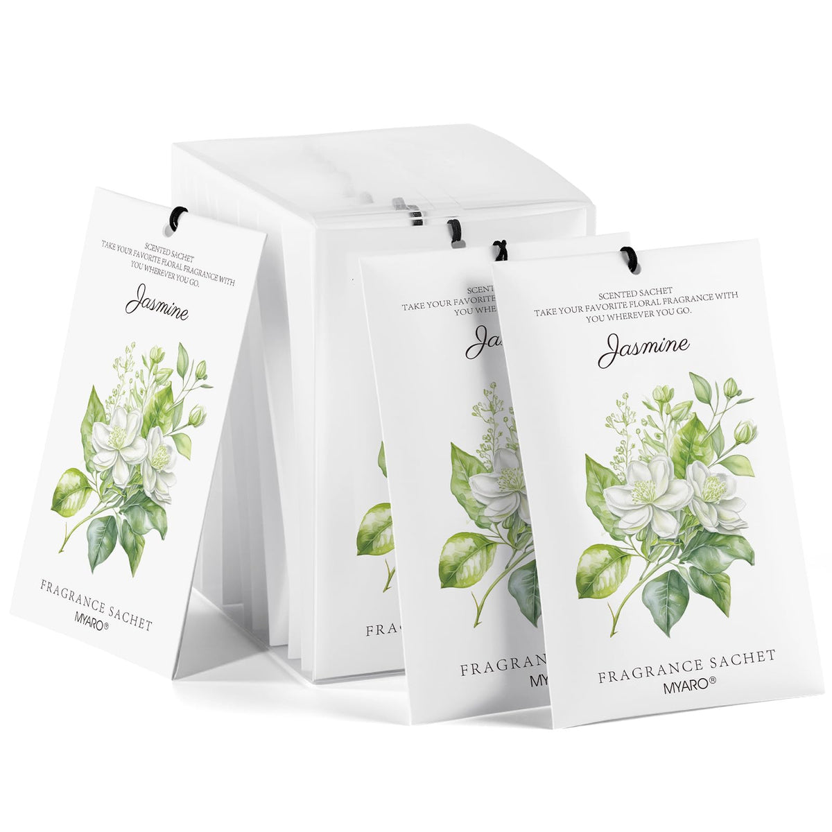 MYARO 12 Pack Fresh Linen Scented Sachets, Closet Deodorizer Car Freshener