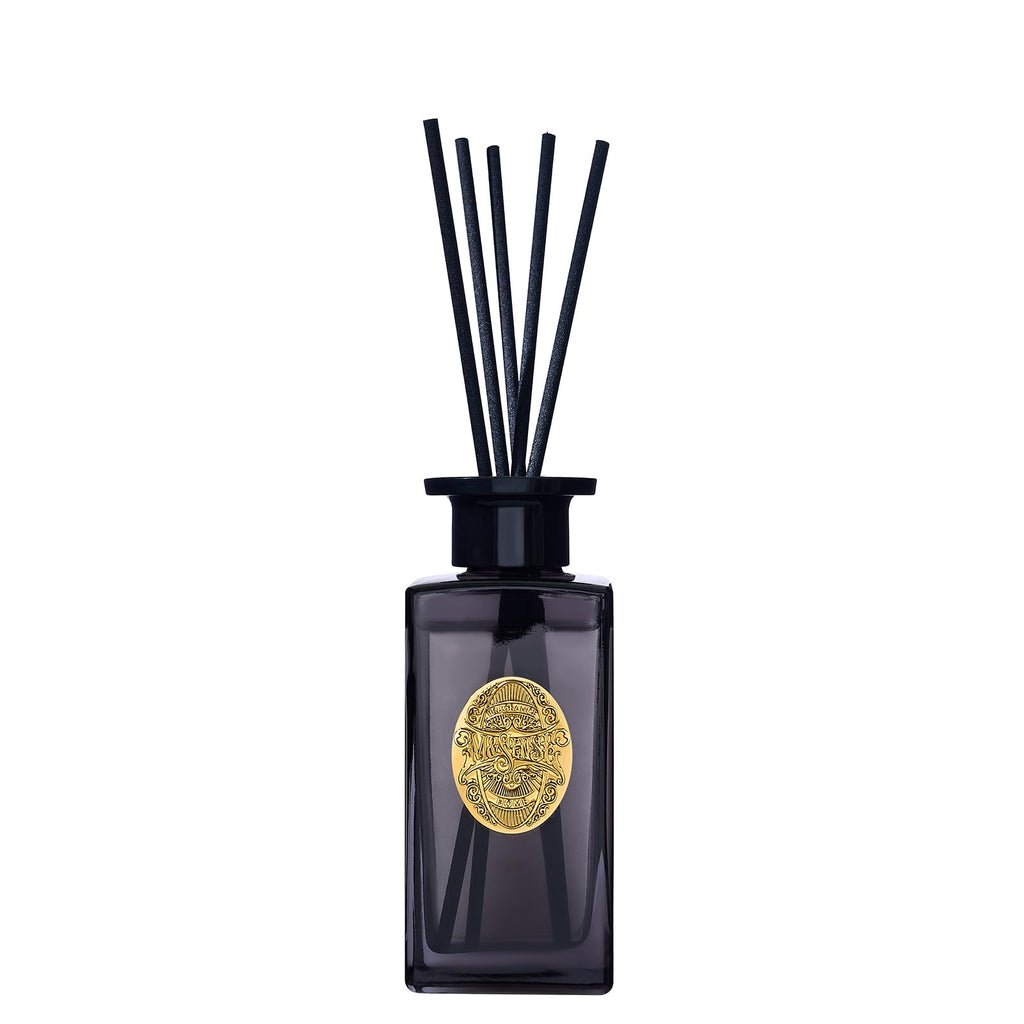 M&SENSE 6.3 oz Large Reed Diffuser Set | Tobacco Teakwood Scent Oil Diffuser with Sticks | Hotel Collection Non-Toxic Essential Oil |for Bedroom Bathroom Living Room