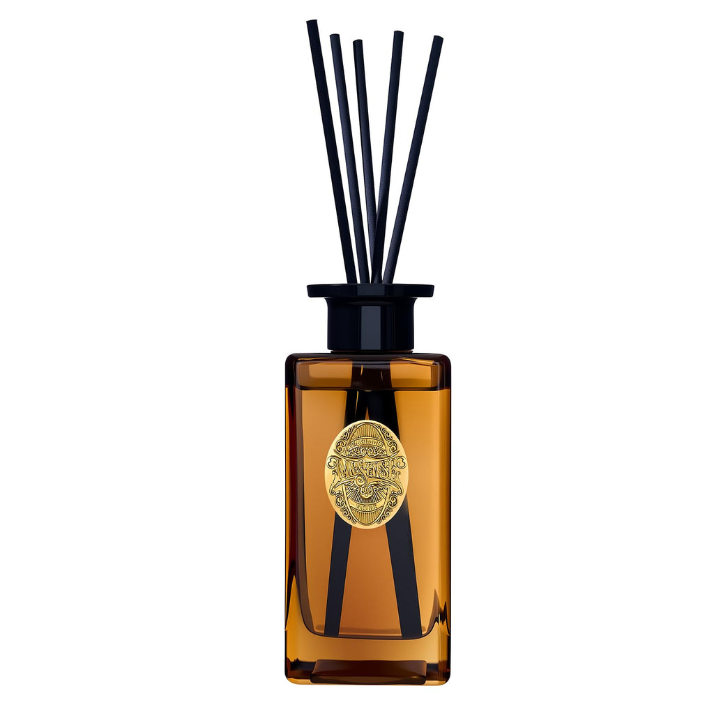 M&SENSE 6.3 oz Large Reed Diffuser Set | Tobacco Teakwood Scent Oil Diffuser with Sticks | Hotel Collection Non-Toxic Essential Oil |for Bedroom Bathroom Living Room