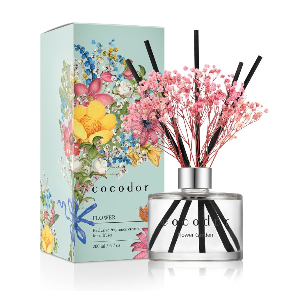 COCODOR Lavender Reed Diffuser/Garden Lavender / 6.7oz(200ml) / 1 Pack/Home Decor & Office Decor, Fragrance and Gifts