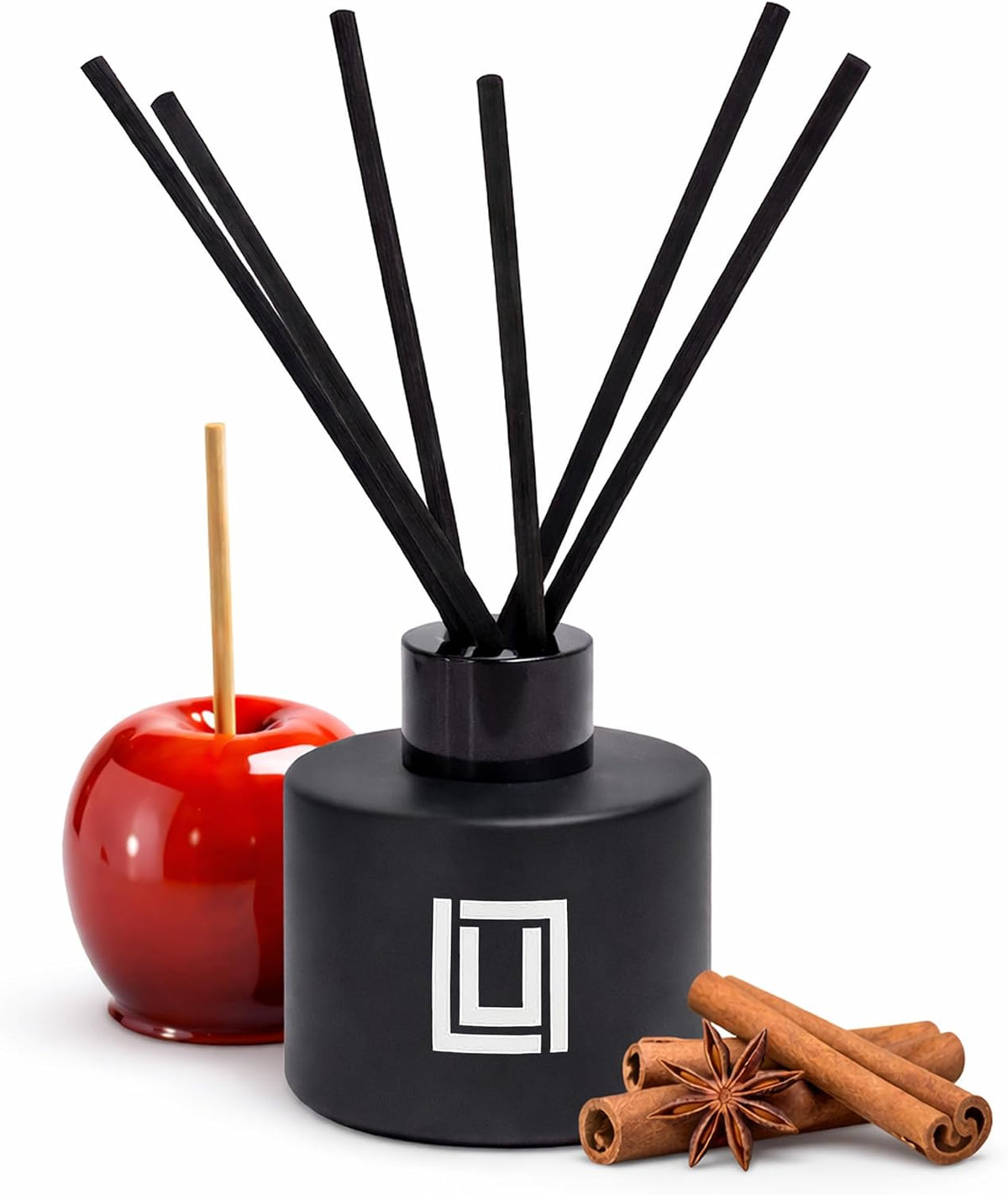 Lulu Candles | Reed Diffuser Set | Jasmine, Oud & Sandalwood | 6 Reed Sticks | Scent Diffuser for Bedroom Bathroom Living Room & Office - 4.2 FL Oz.