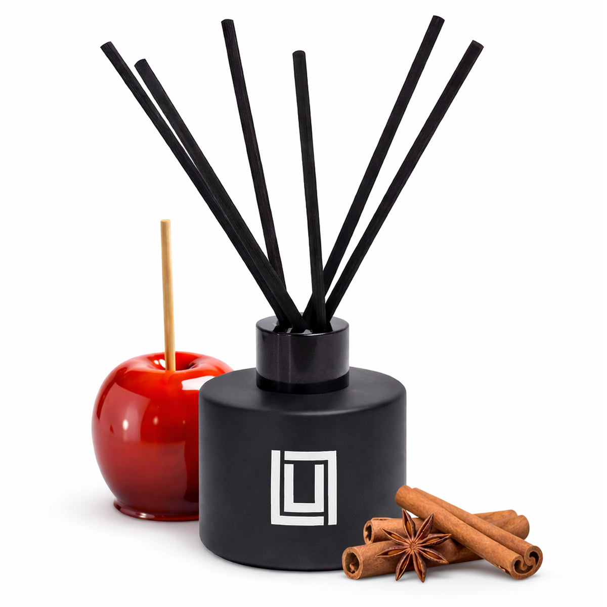 Lulu Candles | Reed Diffuser Set | Jasmine, Oud & Sandalwood | 6 Reed Sticks | Scent Diffuser for Bedroom Bathroom Living Room & Office - 4.2 FL Oz.