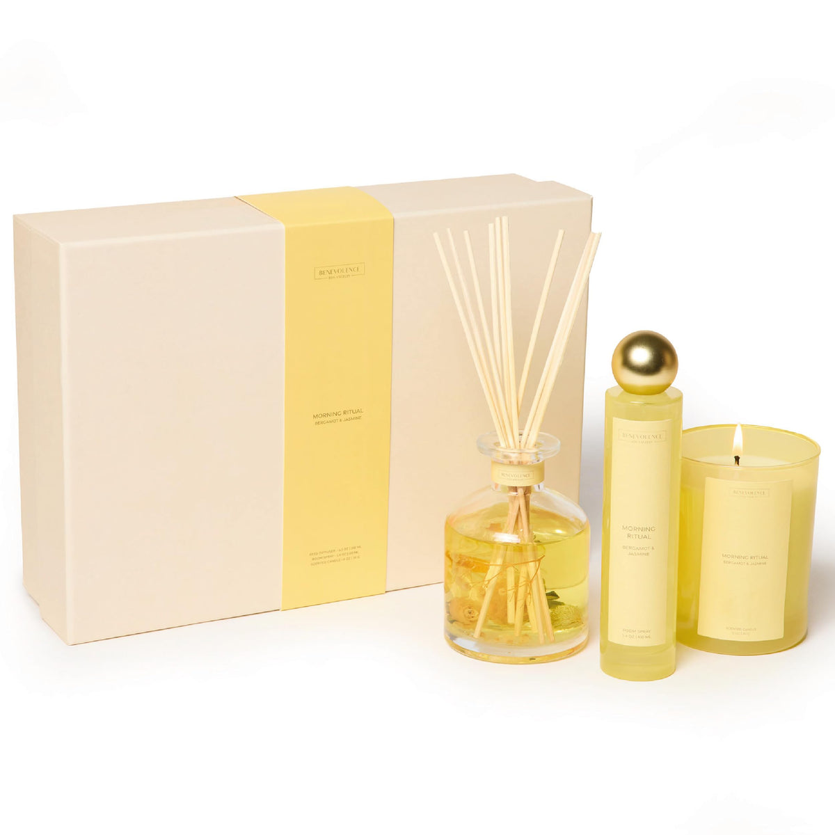 Benevolence LA Reed Diffuser for Home | Eucalyptus, Fig & Sandalwood | Elegant Home & Bathroom Decor | Fragrance Diffuser with Sticks for Bathroom - Malibu Sands Collection