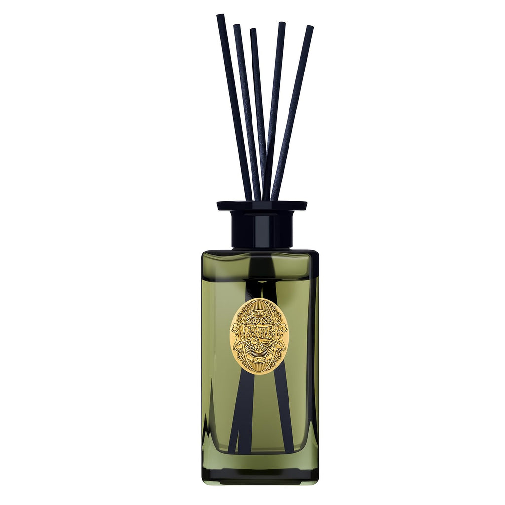 M&SENSE 6.3 oz Large Reed Diffuser Set | Tobacco Teakwood Scent Oil Diffuser with Sticks | Hotel Collection Non-Toxic Essential Oil |for Bedroom Bathroom Living Room