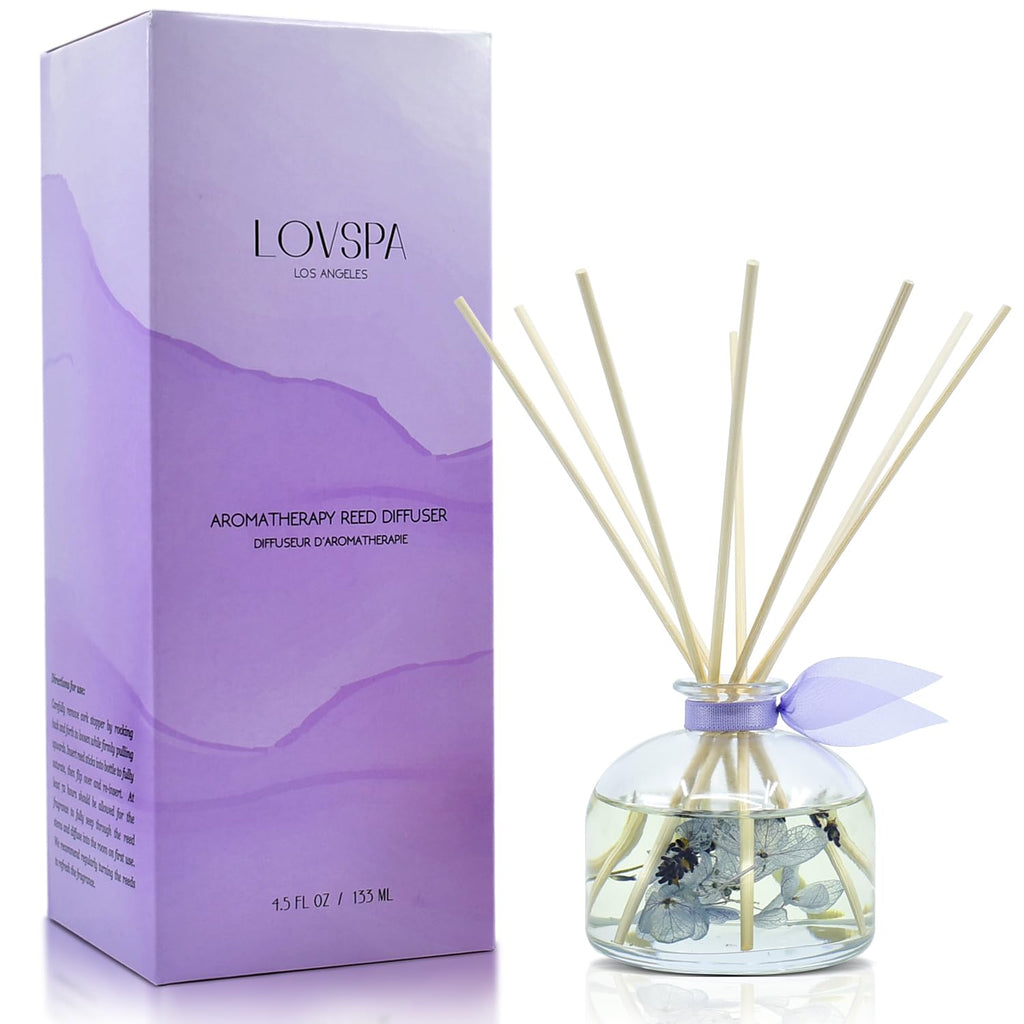 Reed Diffuser Set, Pumpkin Vanilla Chai Scented Oil Diffuser with Sticks, Home Fragrance Accessories for Bathroom Shelf Decor, Aroma Diffusers for Home or Office Fall Decor, USA Made