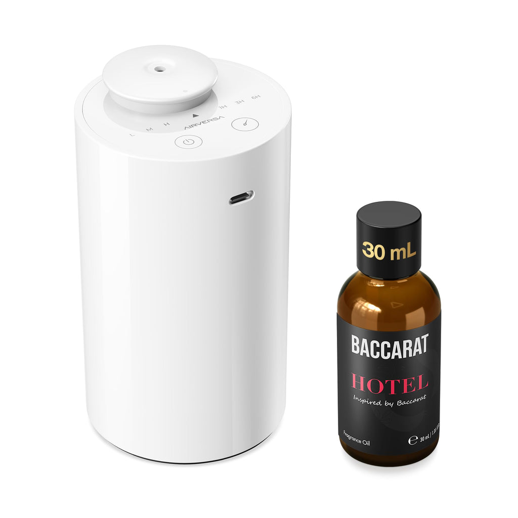 Airversa AN6 Waterless Essential Oil Diffuser Starter Kit, Black