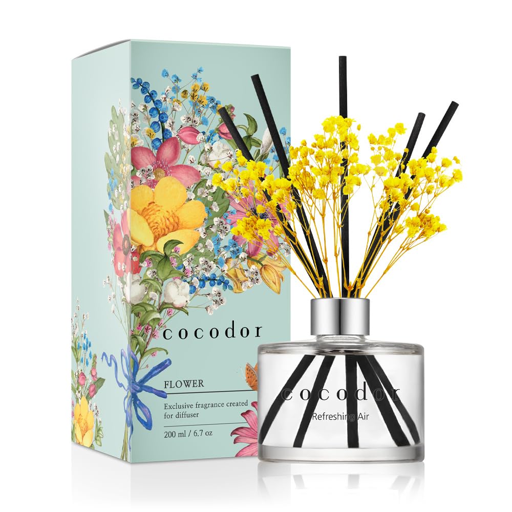 COCODOR Lavender Reed Diffuser/Garden Lavender / 6.7oz(200ml) / 1 Pack/Home Decor & Office Decor, Fragrance and Gifts
