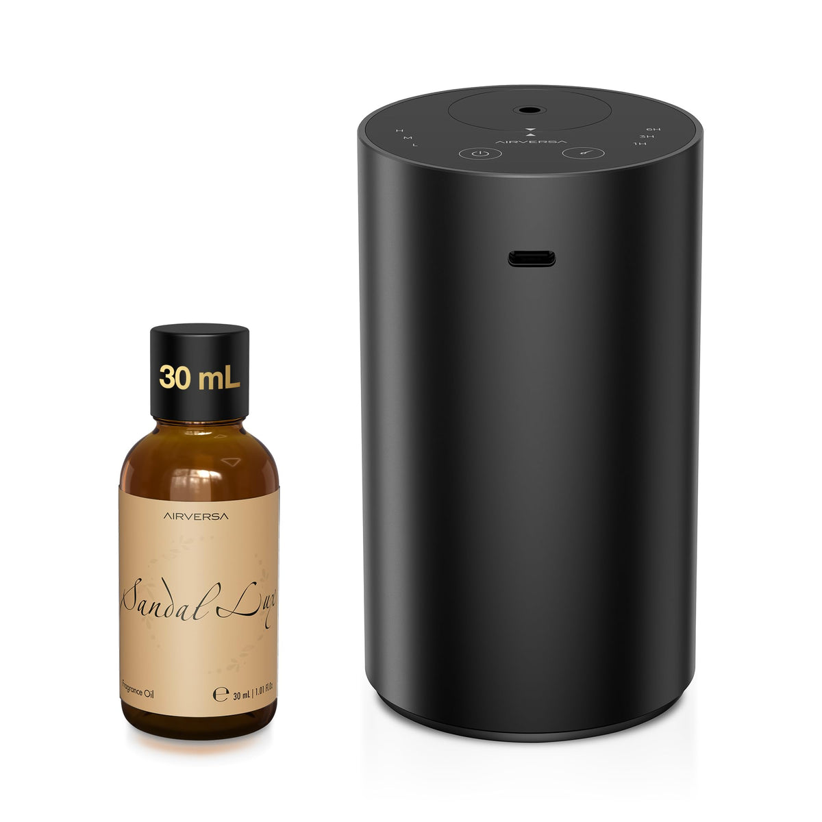 Airversa ADX Waterless Essential Oil Diffuser Starter Kit, Black