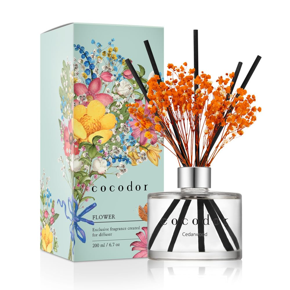COCODOR Lavender Reed Diffuser/Garden Lavender / 6.7oz(200ml) / 1 Pack/Home Decor & Office Decor, Fragrance and Gifts