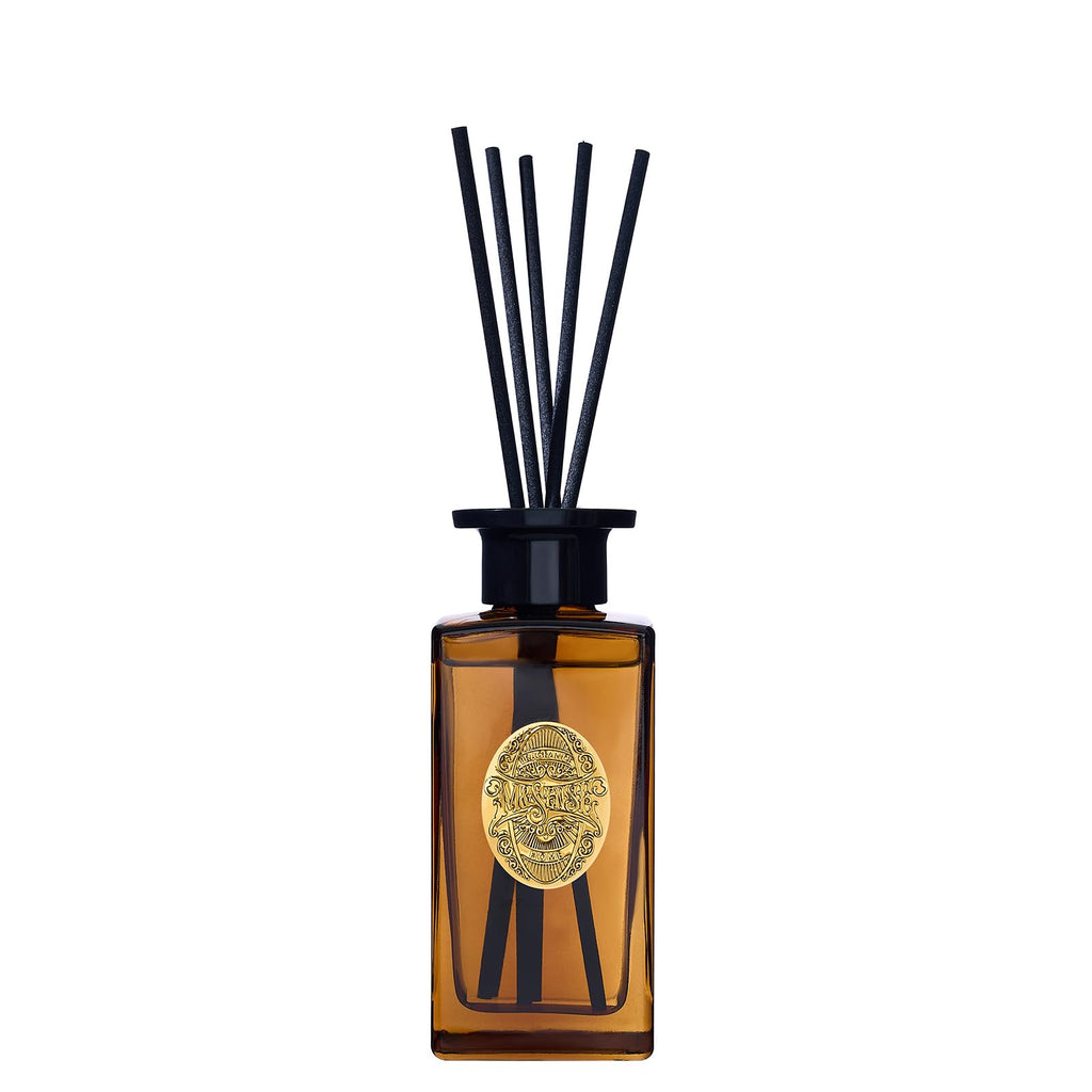 M&SENSE 6.3 oz Large Reed Diffuser Set | Tobacco Teakwood Scent Oil Diffuser with Sticks | Hotel Collection Non-Toxic Essential Oil |for Bedroom Bathroom Living Room