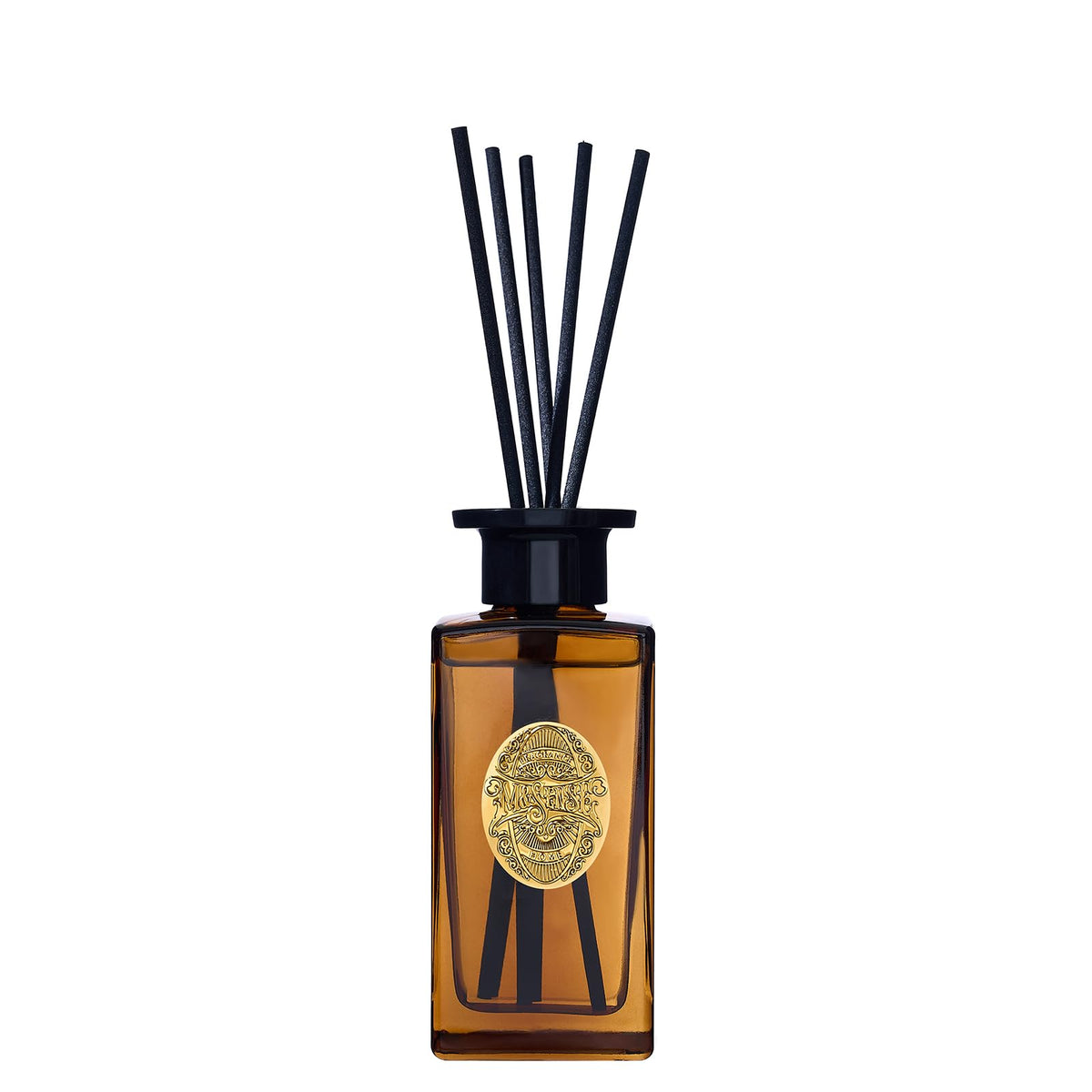 M&SENSE 6.3 oz Large Reed Diffuser Set | Tobacco Teakwood Scent Oil Diffuser with Sticks | Hotel Collection Non-Toxic Essential Oil |for Bedroom Bathroom Living Room