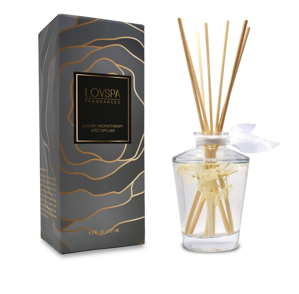 Reed Diffuser Set, Pumpkin Vanilla Chai Scented Oil Diffuser with Sticks, Home Fragrance Accessories for Bathroom Shelf Decor, Aroma Diffusers for Home or Office Fall Decor, USA Made