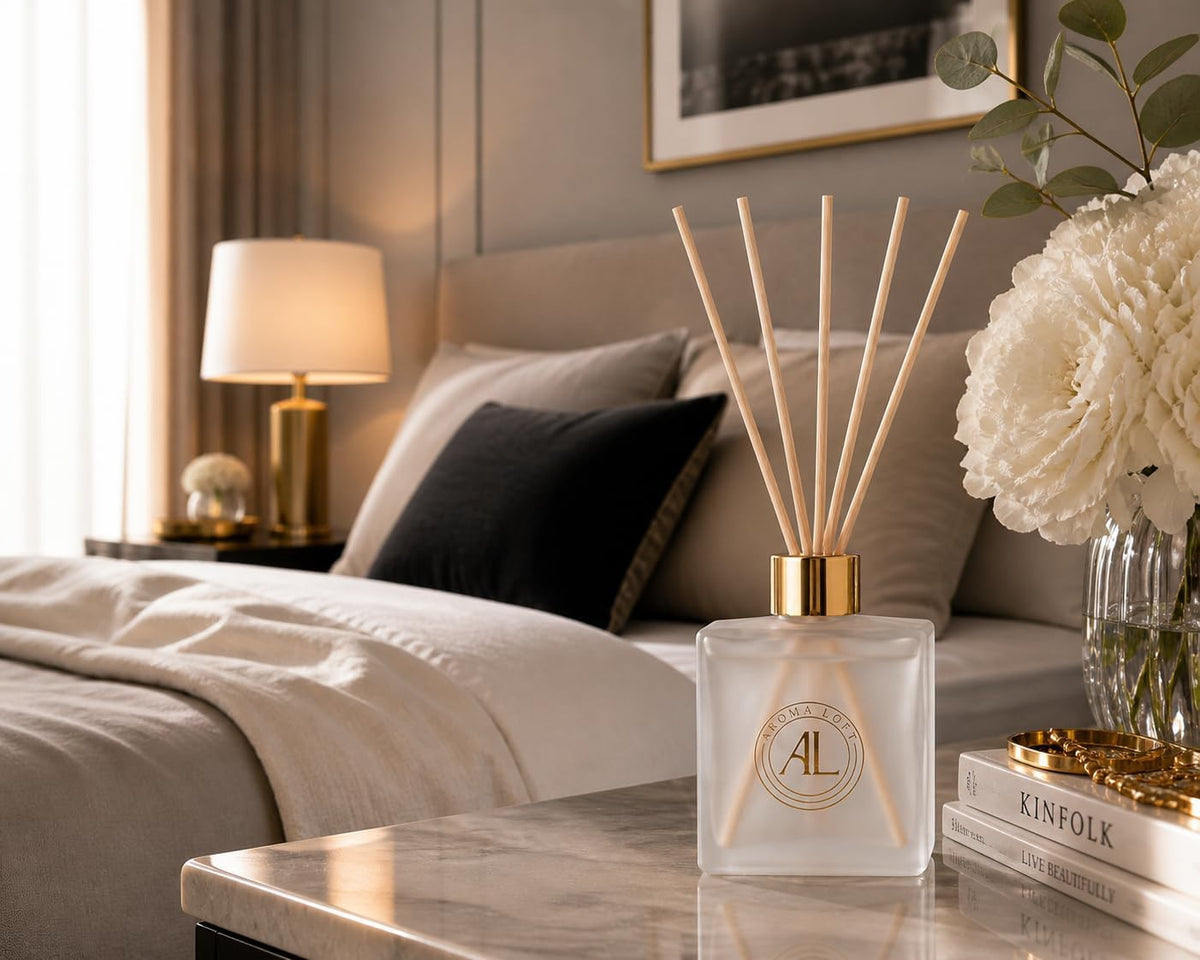 Frosted Reed Diffusers for Home |Premium Fragrance Diffuser | Frosted Diffuser Sticks in Oil Set with Cashmere Vanilla Scent |Smell Good Stuff | Long-Lasting Oil for Bathroom &Office 5 oz