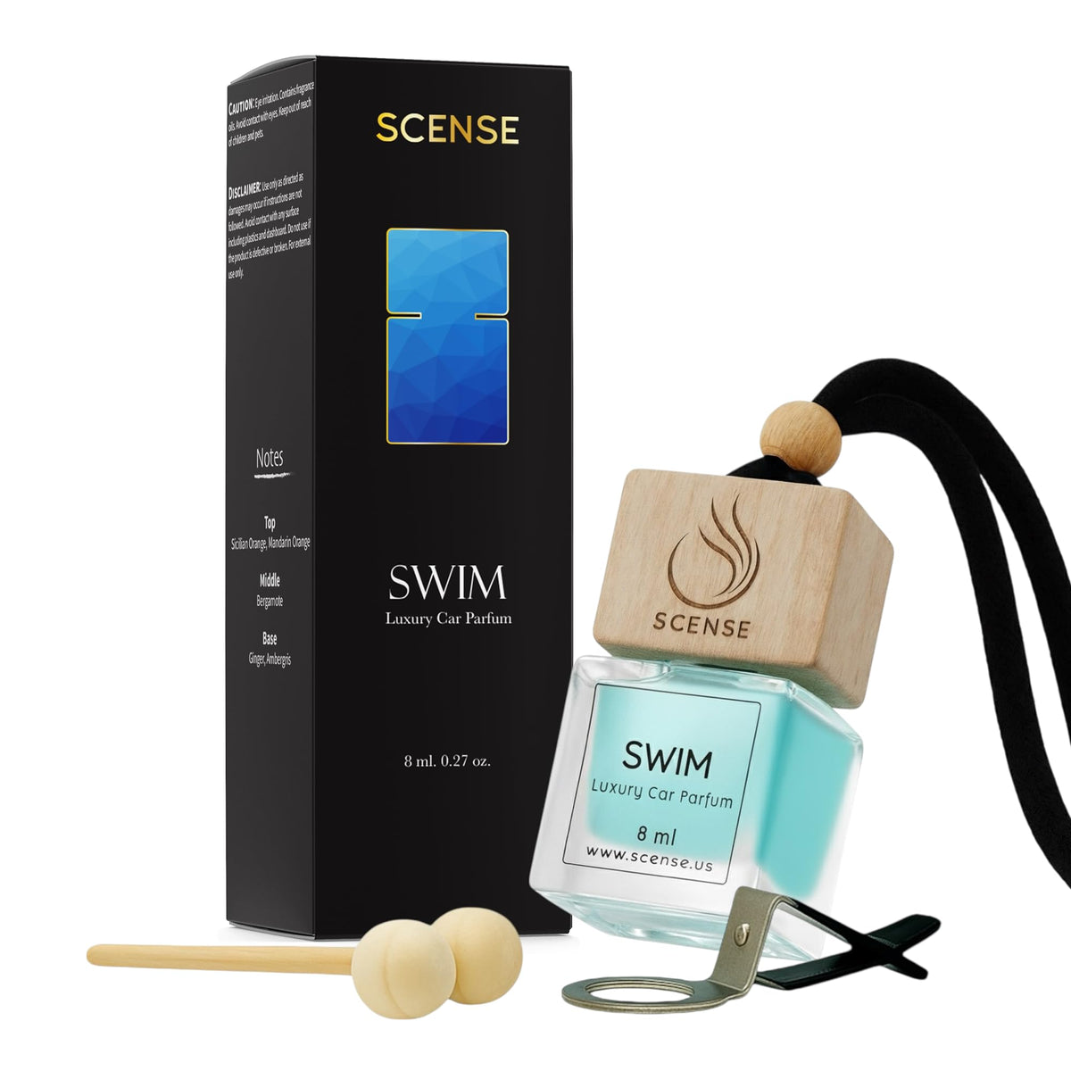 IMAGINE Luxury Car Air Freshener for Men | Perfume Style Car Fragrance Diffuser & Vent Clip | Odor Eliminator Fresh Car Smell Long Lasting Scent Refillable | Premium Car Scent by SCENSE