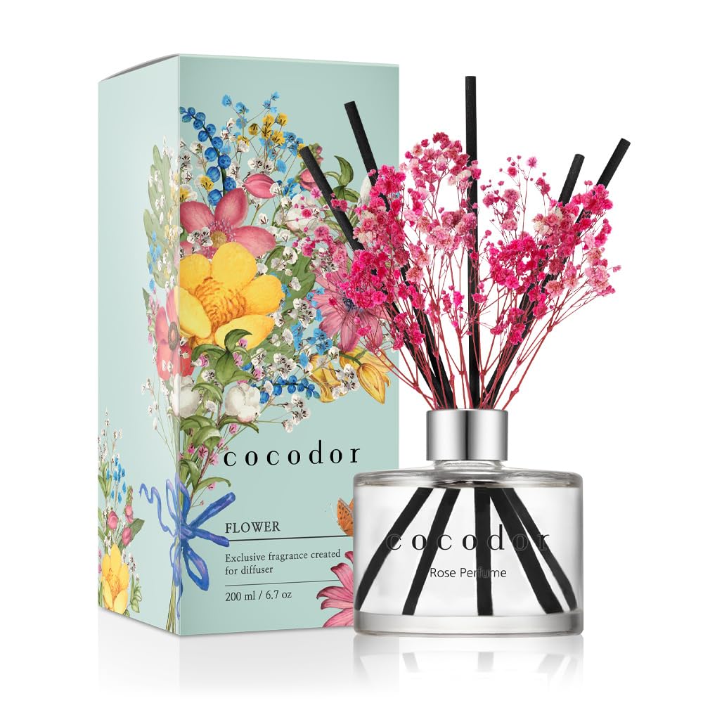COCODOR Lavender Reed Diffuser/Garden Lavender / 6.7oz(200ml) / 1 Pack/Home Decor & Office Decor, Fragrance and Gifts