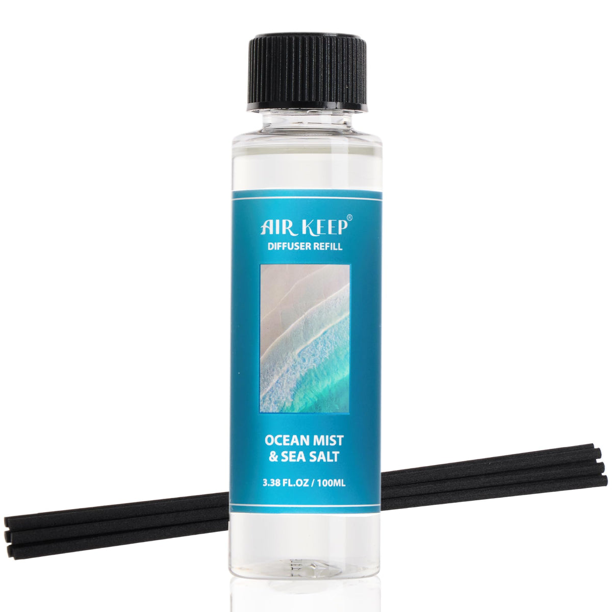 Airkeep Reed Diffuser Set, 3.38 fl oz (100 ml) - Cherry Blossom Oil Diffusers with 8 Reed Sticks, Home Fragrance Reed Diffuser for Bathroom Shelf Decor