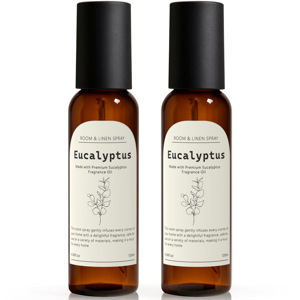 Eucalyptus Fragrance Room Spray, Long Lasting Air Fresheners for Home, Room Air Freshener & Odor Eliminator, 2 x 4.06 fl oz