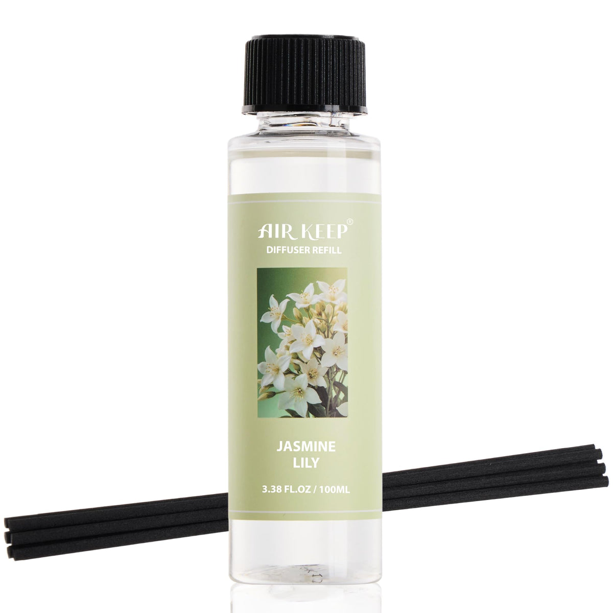 Airkeep Reed Diffuser Set, 3.38 fl oz (100 ml) - Cherry Blossom Oil Diffusers with 8 Reed Sticks, Home Fragrance Reed Diffuser for Bathroom Shelf Decor