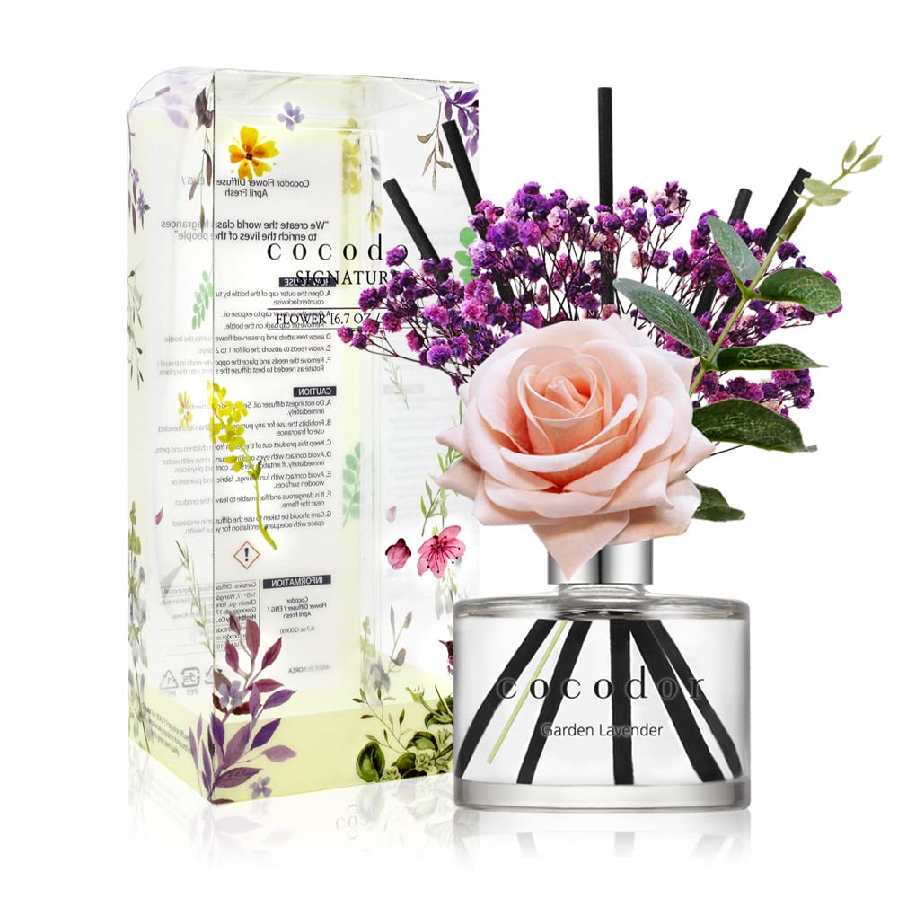 COCODOR Lavender Reed Diffuser/Garden Lavender / 6.7oz(200ml) / 1 Pack/Home Decor & Office Decor, Fragrance and Gifts