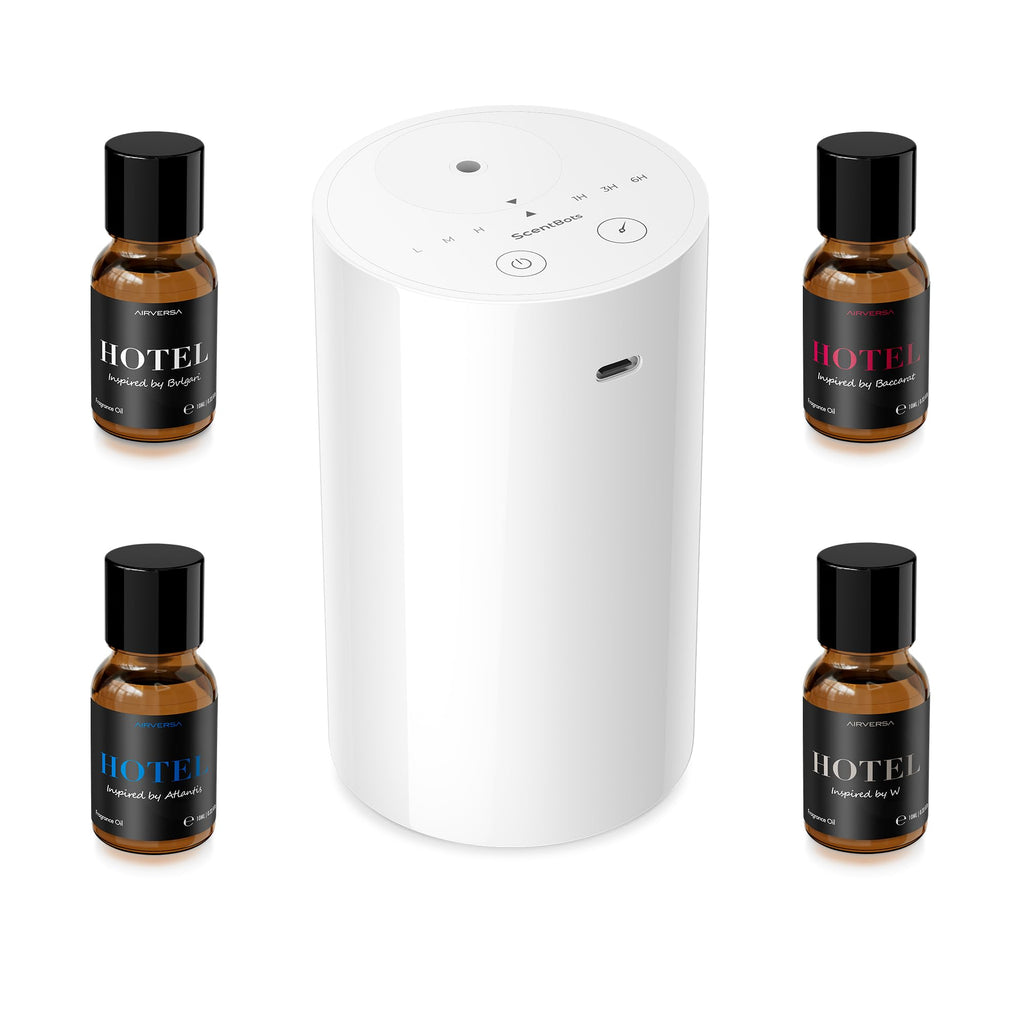 ANZ Waterless Essential Oil Diffuser Starter Kit, Black