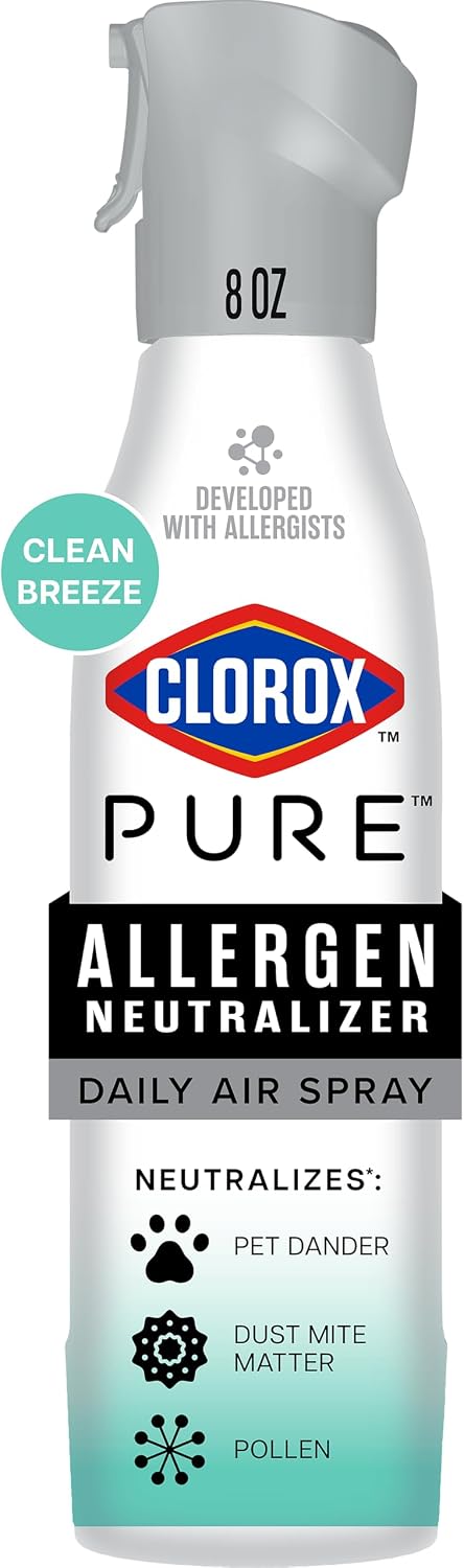 Clorox PURE Allergen Neutralizer Daily Air Spray, Clean Breeze, 8 fl. oz.